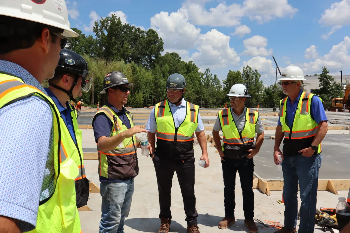 Bobbitt leadership on a jobsite walk